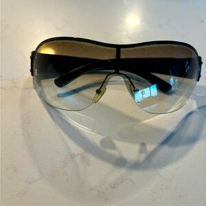 Prada shield sunglasses with gradient lenses